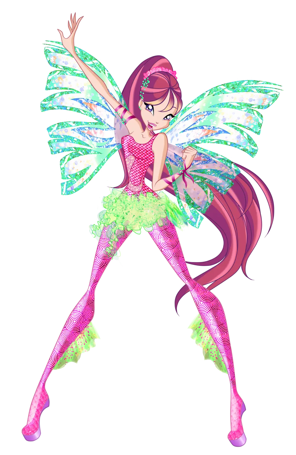 Colorful Fairy Character with Vibrant Wings