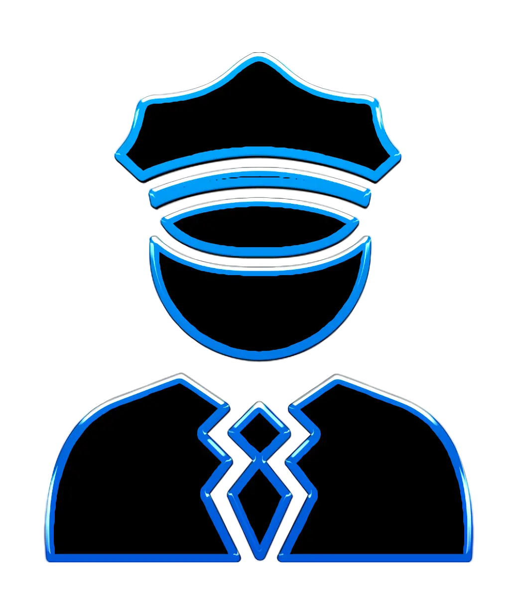 Police Officer Icon in Uniform