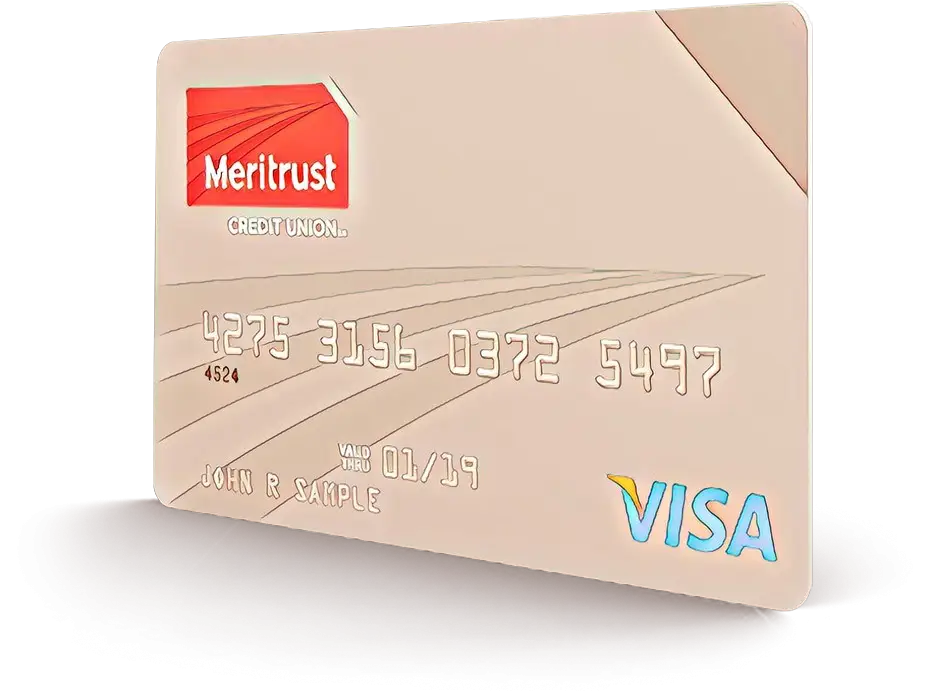 Beige Visa Credit Card