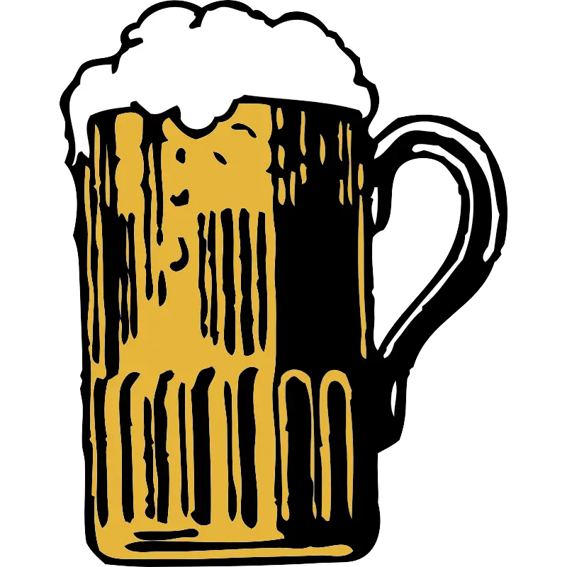 Illustration of Beer Mug with Foam
