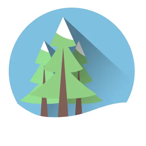 Snowy Pine Trees Illustration