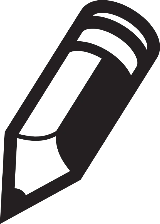 Simple Black Pencil Icon for Creative Use