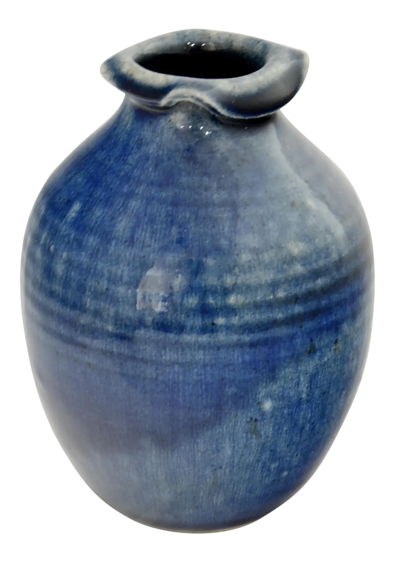 Elegant Blue Ceramic Vase