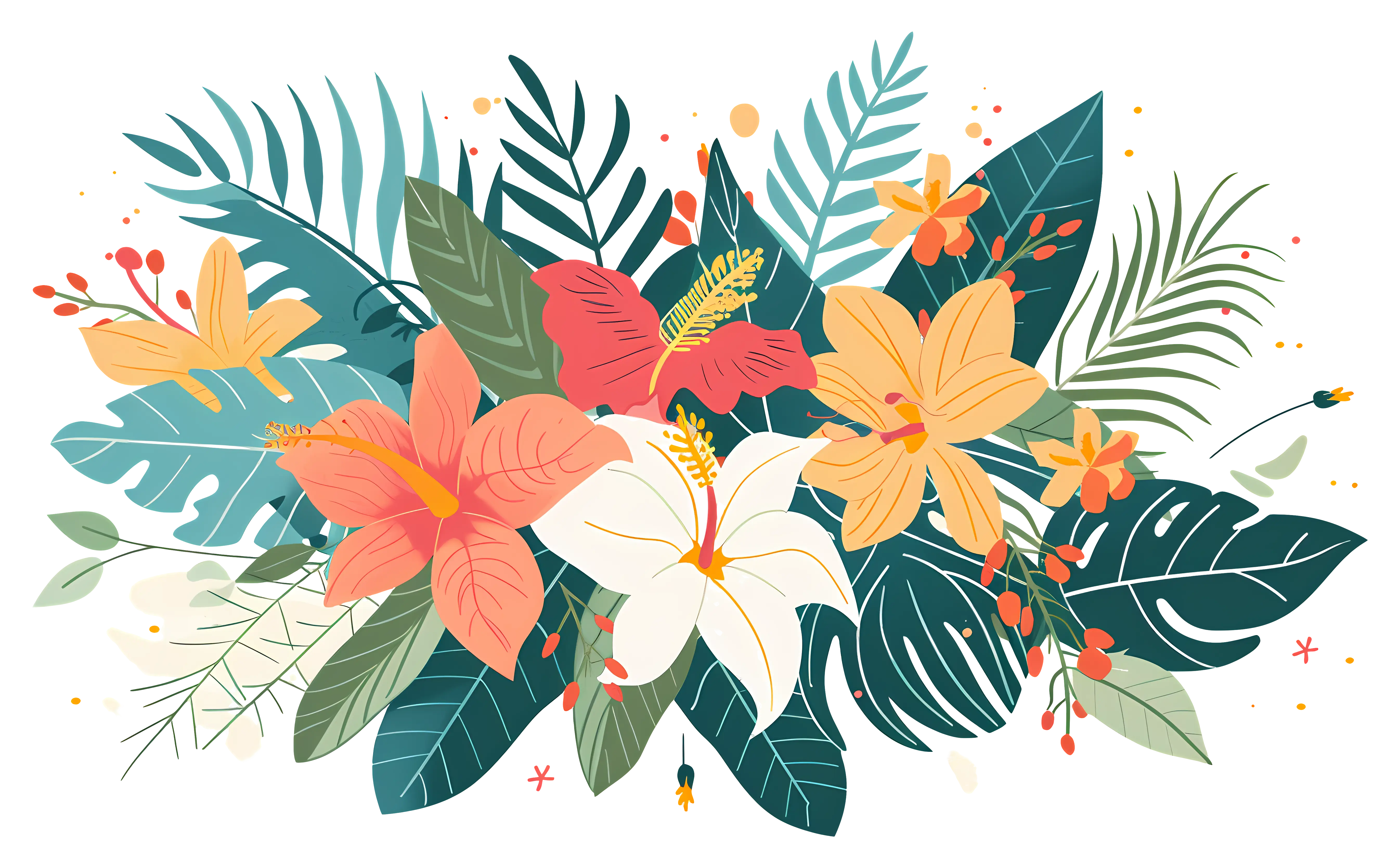 Exotic Tropical Floral Composition