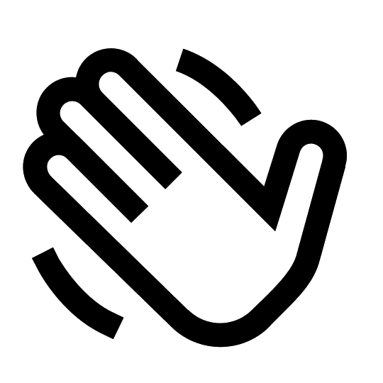 Simple Waving Hand Icon