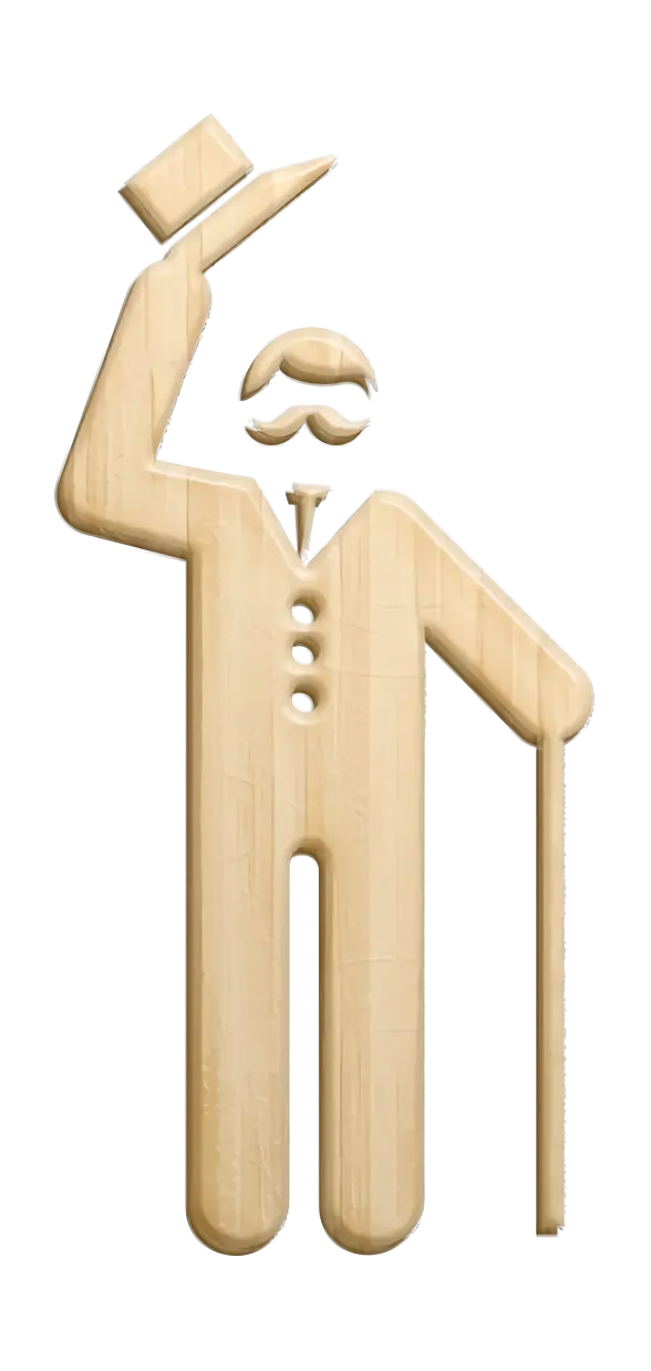 Gentleman with Hat and Cane