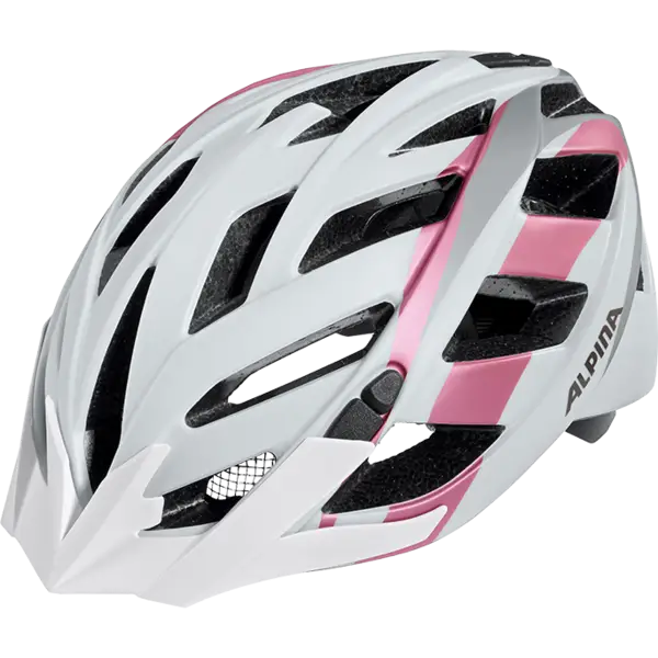 Pink and White Bike Helmet for Safety