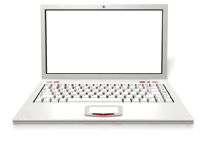 Sleek White Laptop Computer