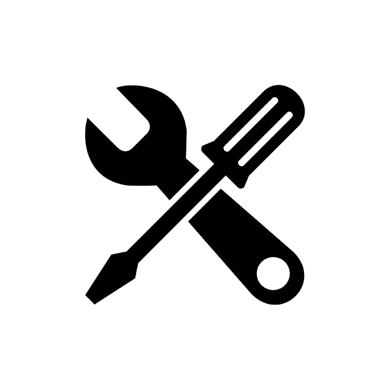 Wrench and Screwdriver Icon Outline