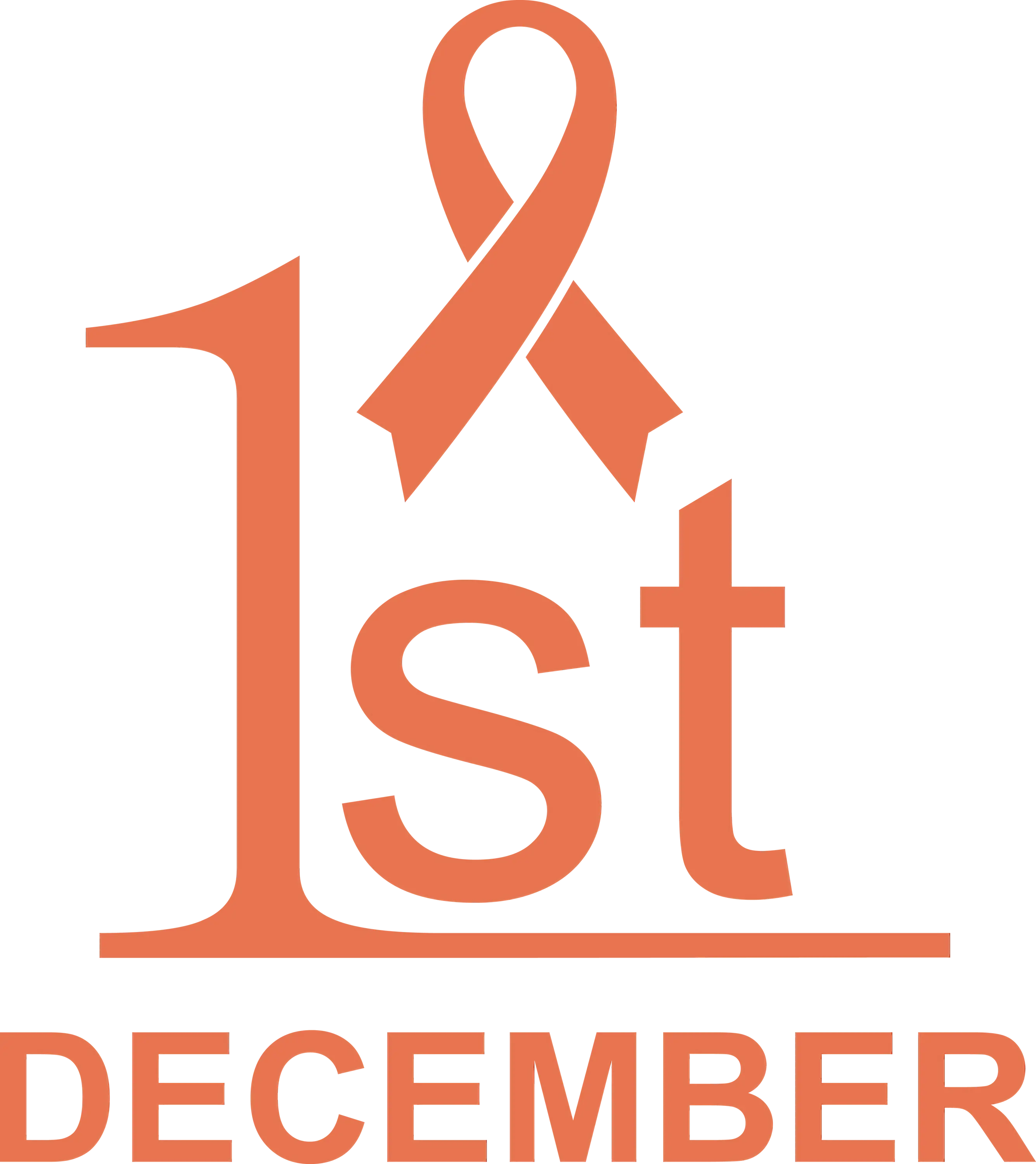 December 1st Awareness Ribbon Graphic