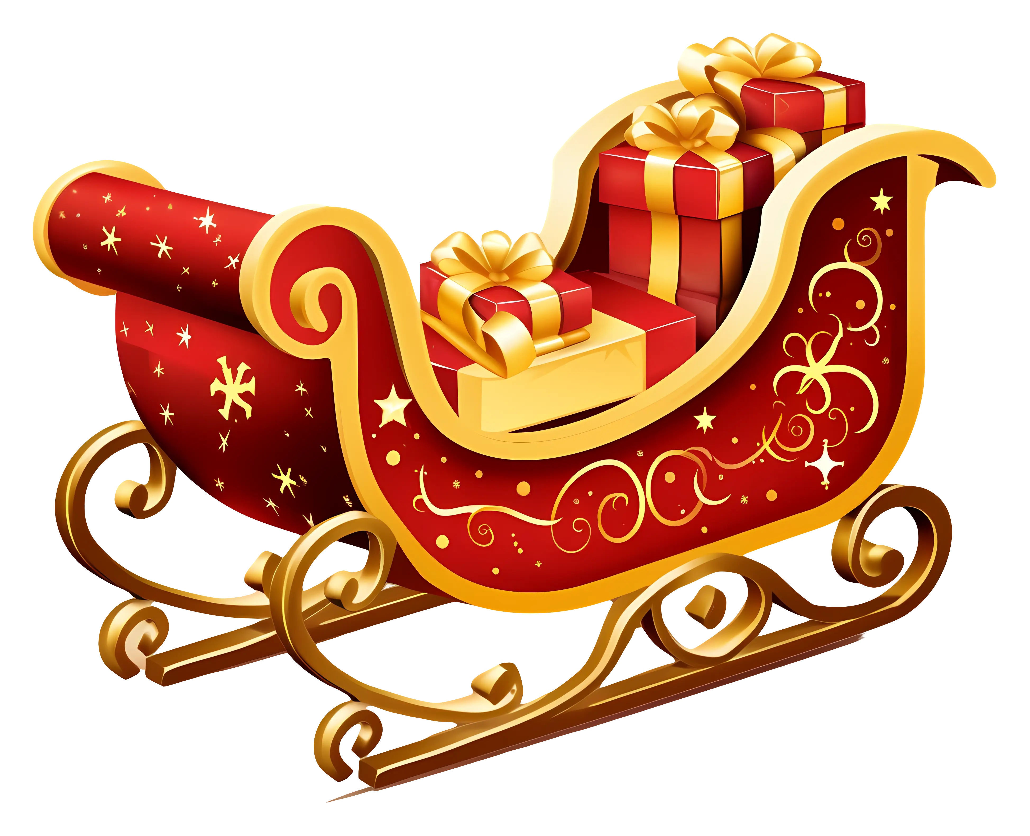 Festive Christmas Sleigh with Gifts