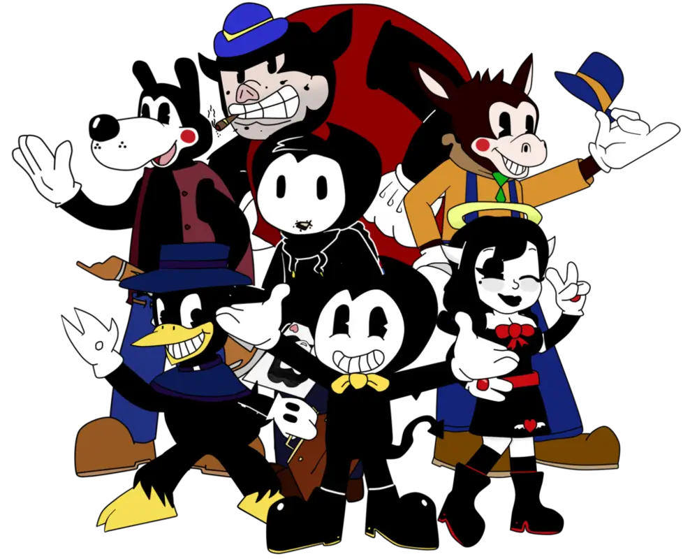 Group of Cartoon Characters