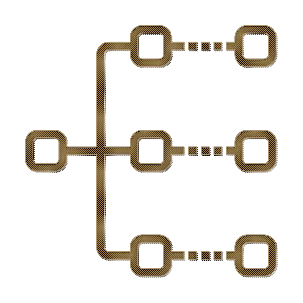 Network Connection Diagram Representing Technology Flow