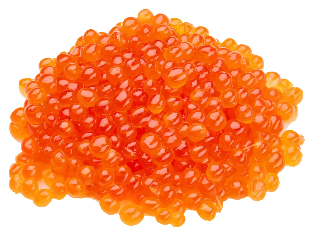 Pile of Orange Fish Eggs (Roe)