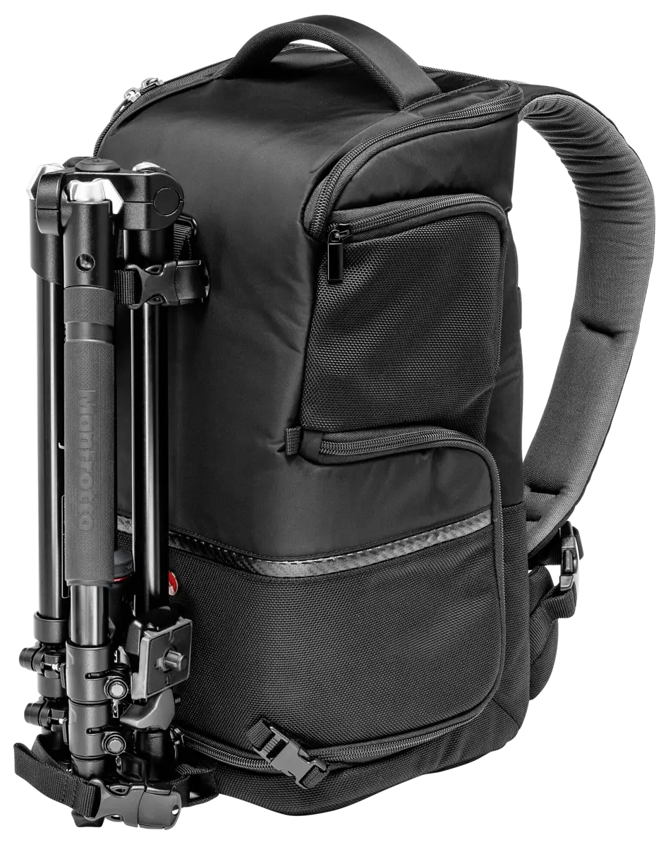 Black Camera Backpack with Tripod Holder