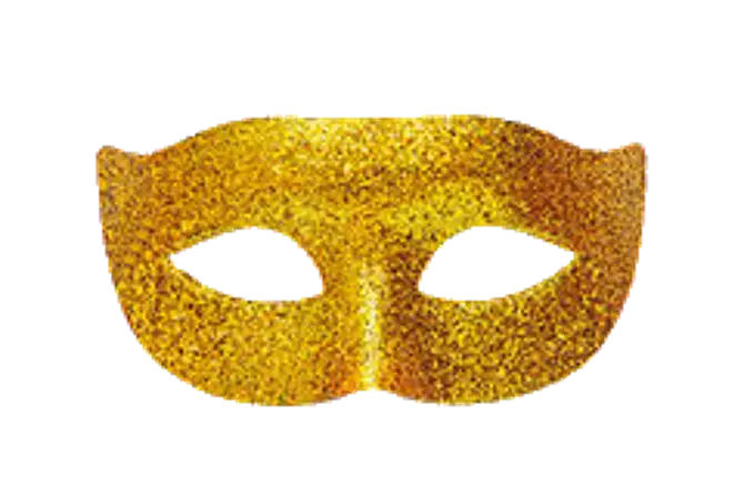 Gold Glitter Masquerade Mask