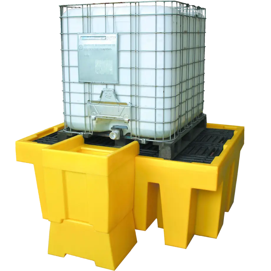 Industrial Liquid Storage Container with Spill Pallet