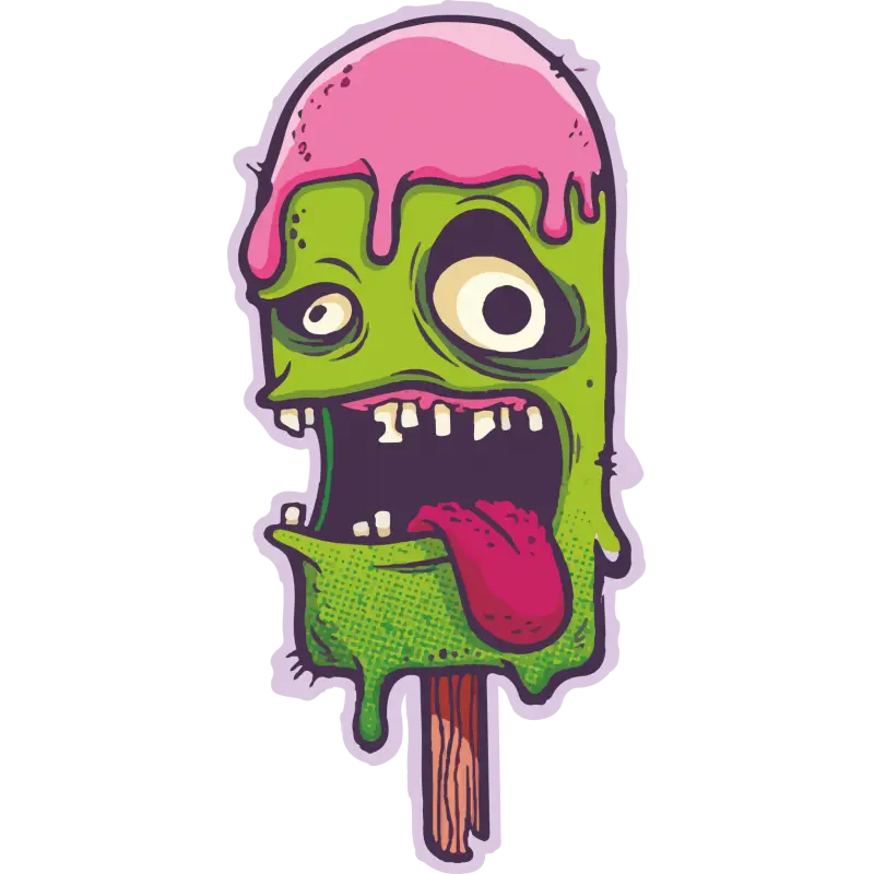 Zombie Popsicle Cartoon