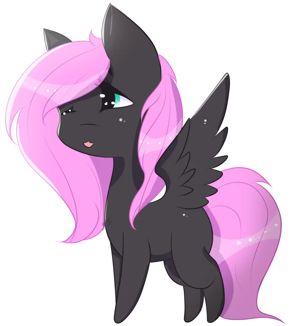 Cute Pony Character with Pink Hair and Wings
