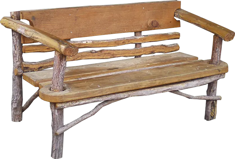 Rustic Style Wooden Bench