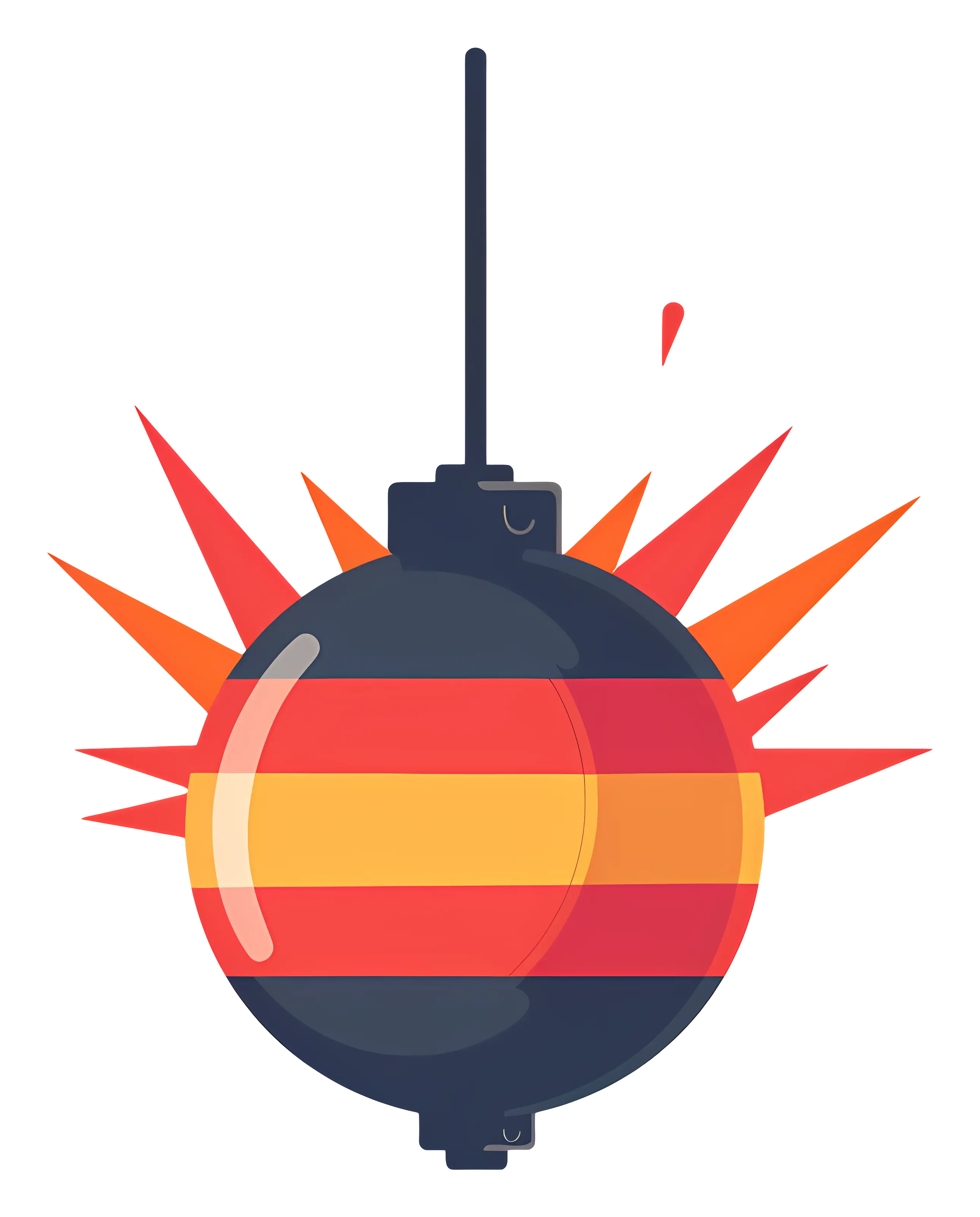 Cartoon Bomb with Explosion