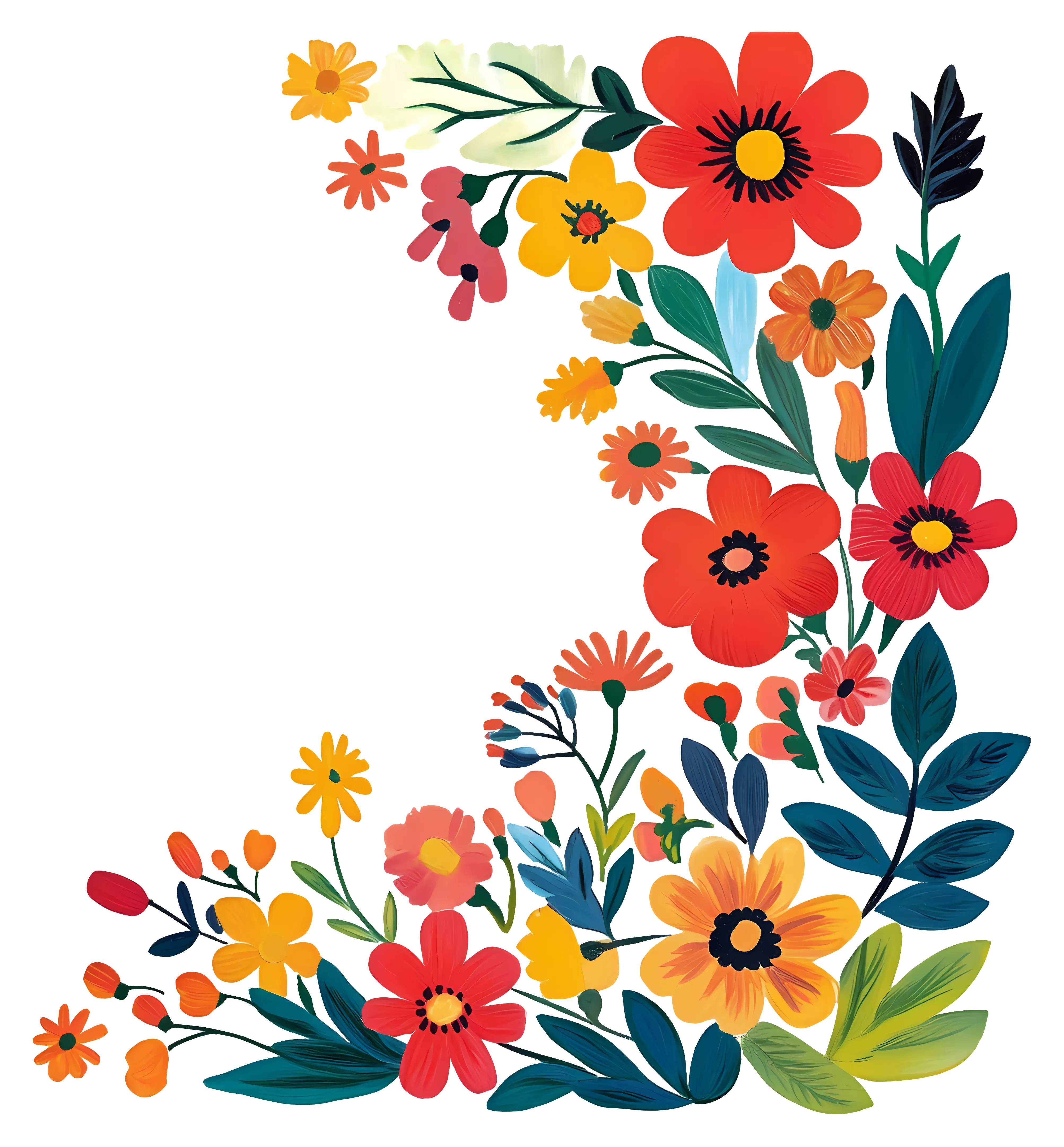 Colorful Floral Illustration Design