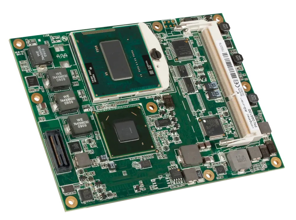 Computer Motherboard with Chips and Circuits