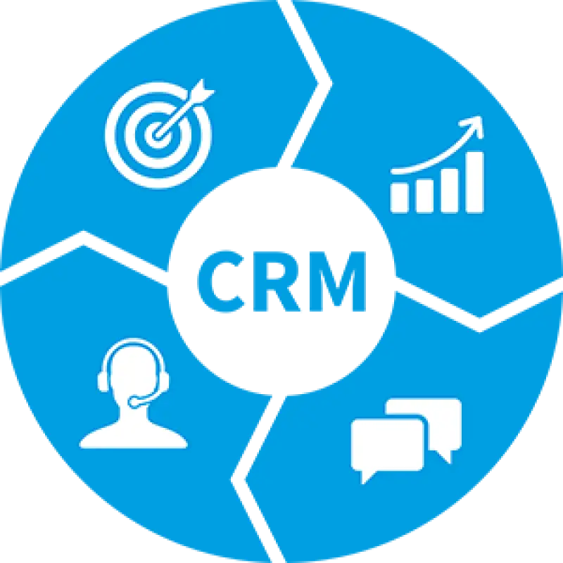 Blue Customer Relationship Management Icon