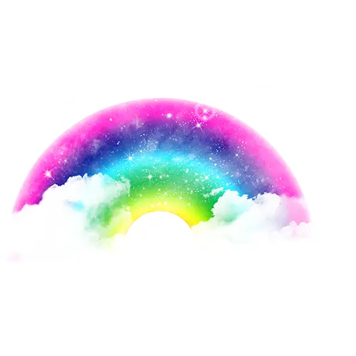 Vibrant Rainbow Over a Cloudy Sky