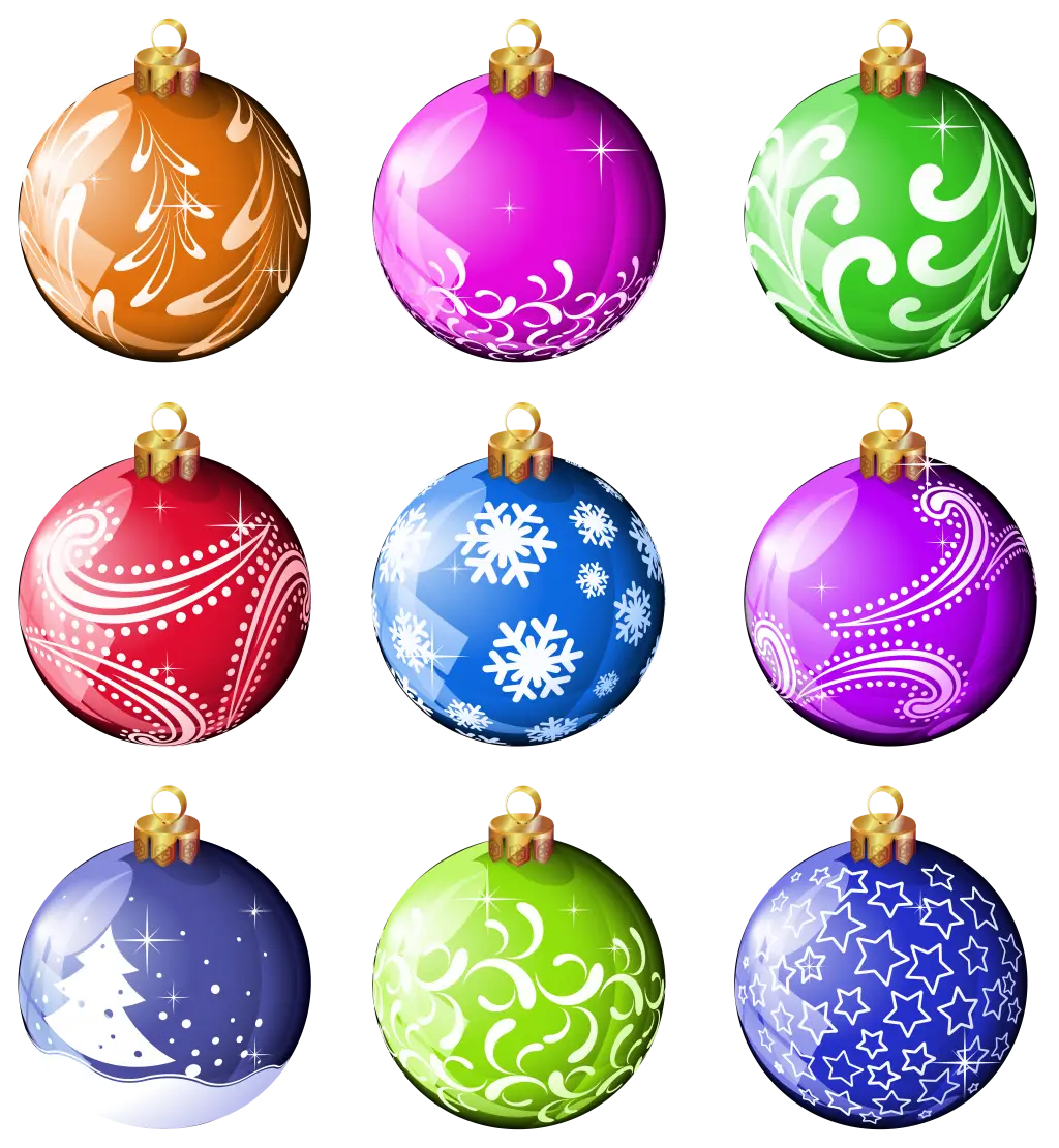 Colorful Christmas Tree Ornaments for Festive Celebrations