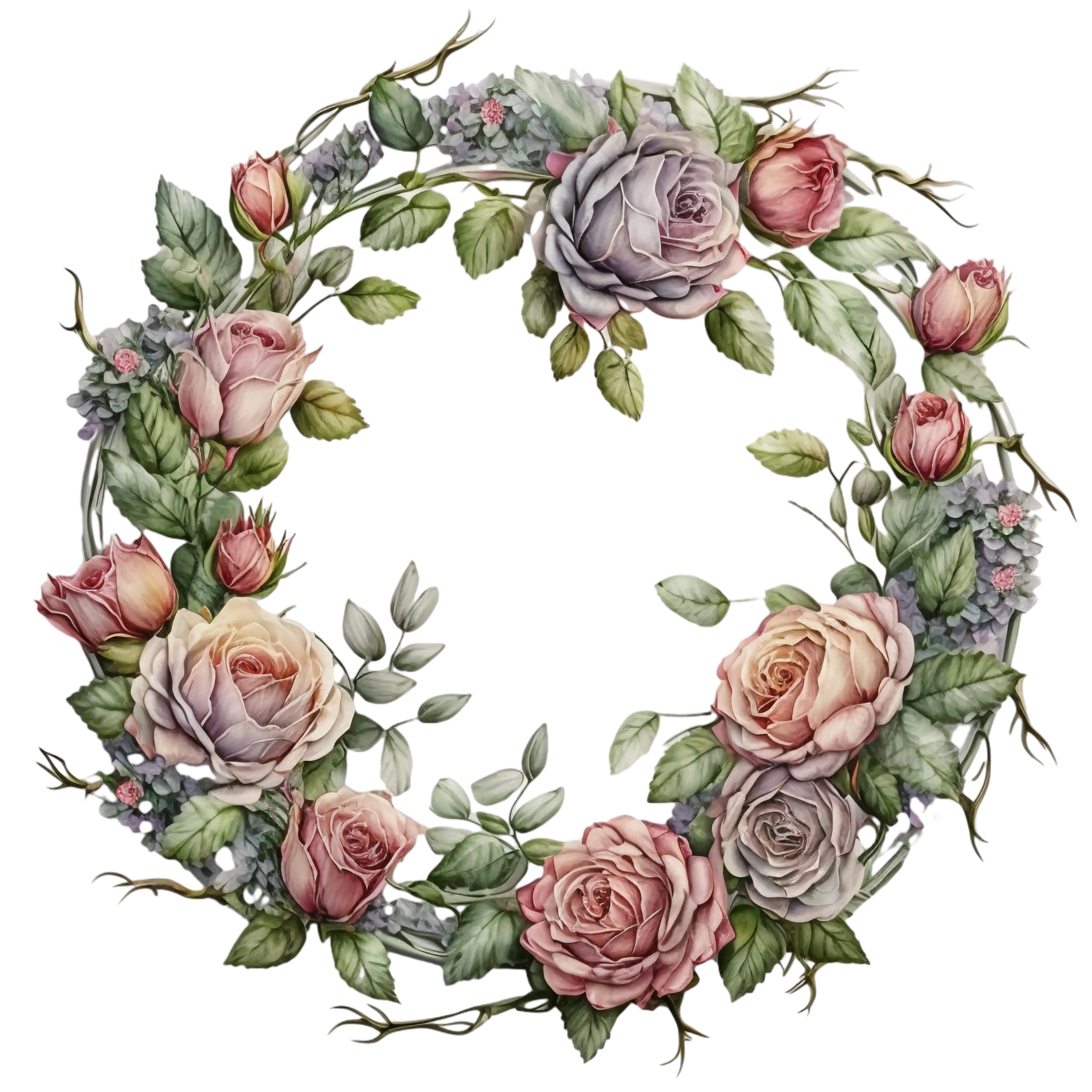 Floral Wreath Decor with Roses