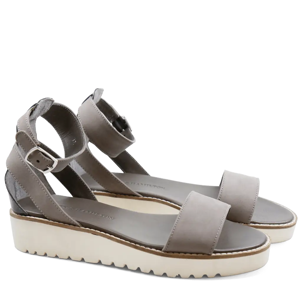 Gray Wedge Sandals for Casual Fashion