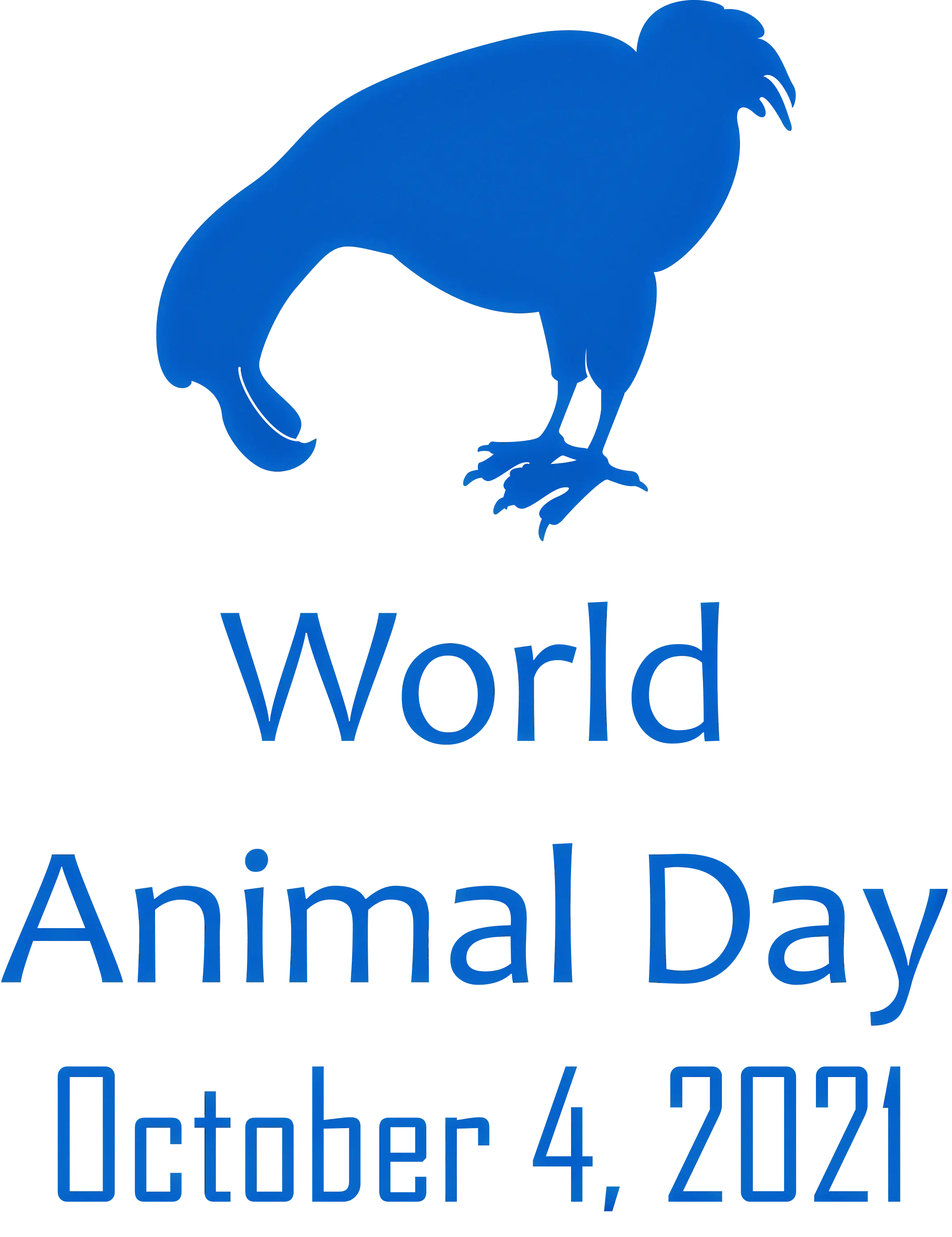 World Animal Day with Kiwi Bird Illustration