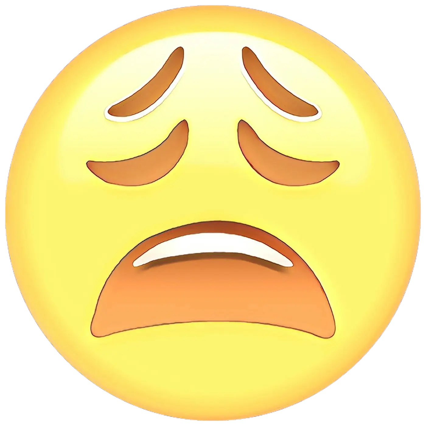 Distressed Sad Emoji Face Design