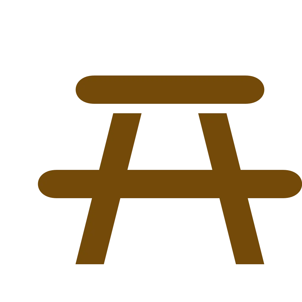 Picnic Table Minimal Icon