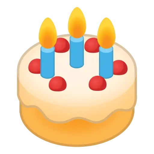 Delicious Birthday Cake with Lit Candles