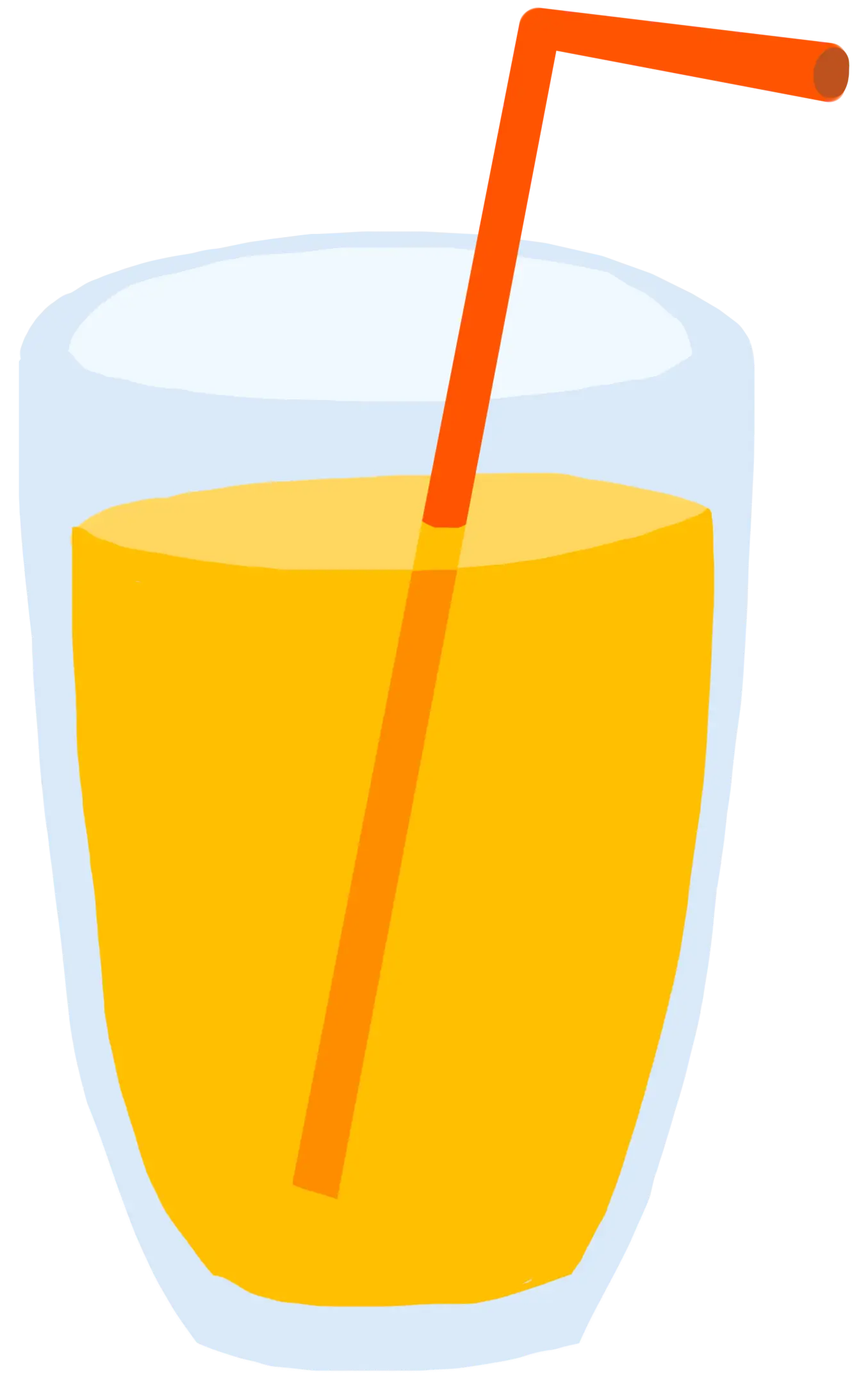 Illustration of Orange Juice in Glass