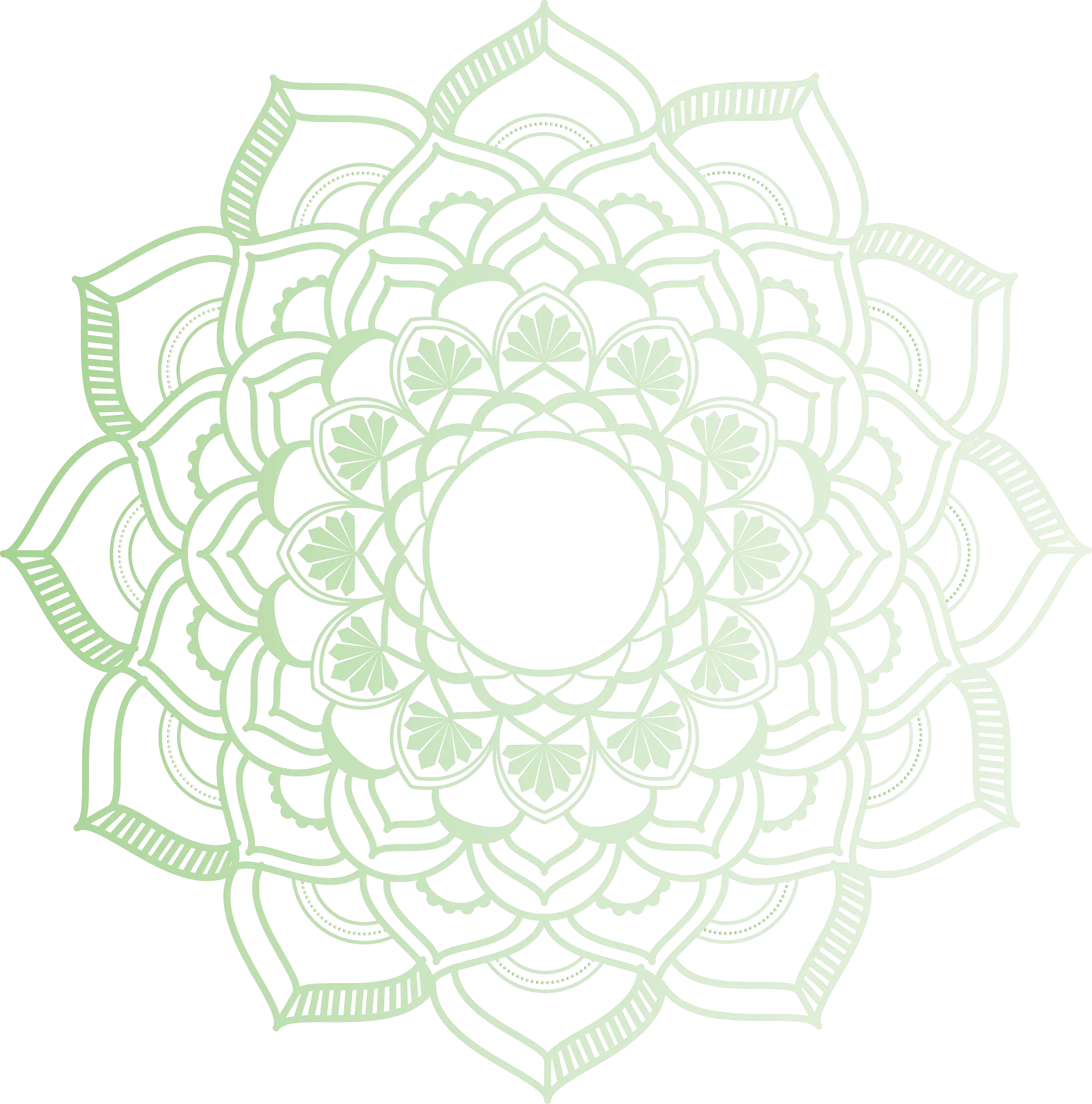Green Mandala Design for Calm and Clarity