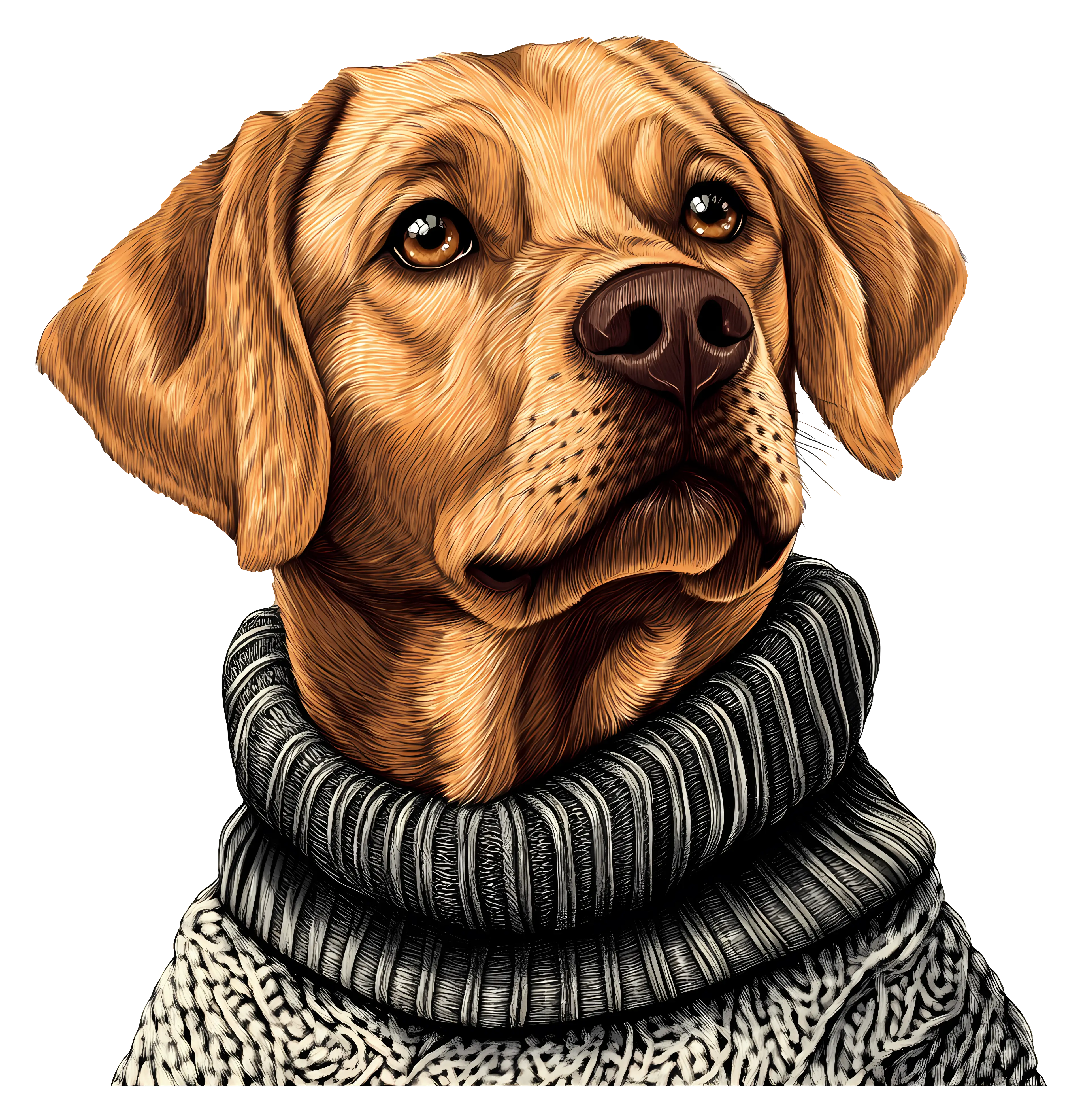 Dog in Cozy Sweater