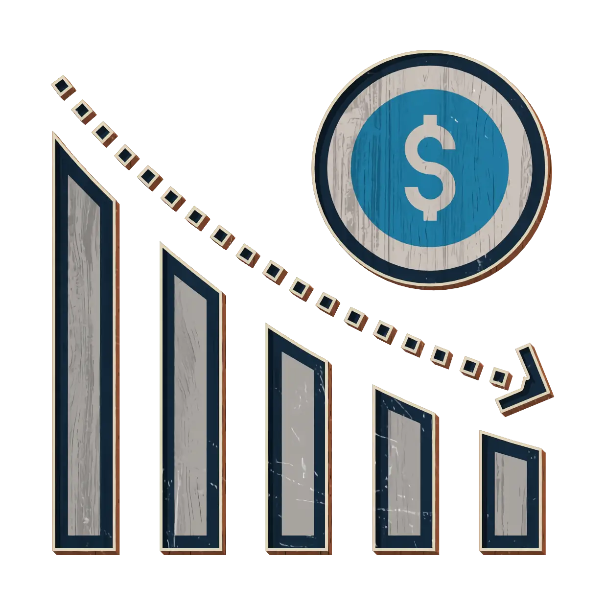 Declining Finance Chart Icon