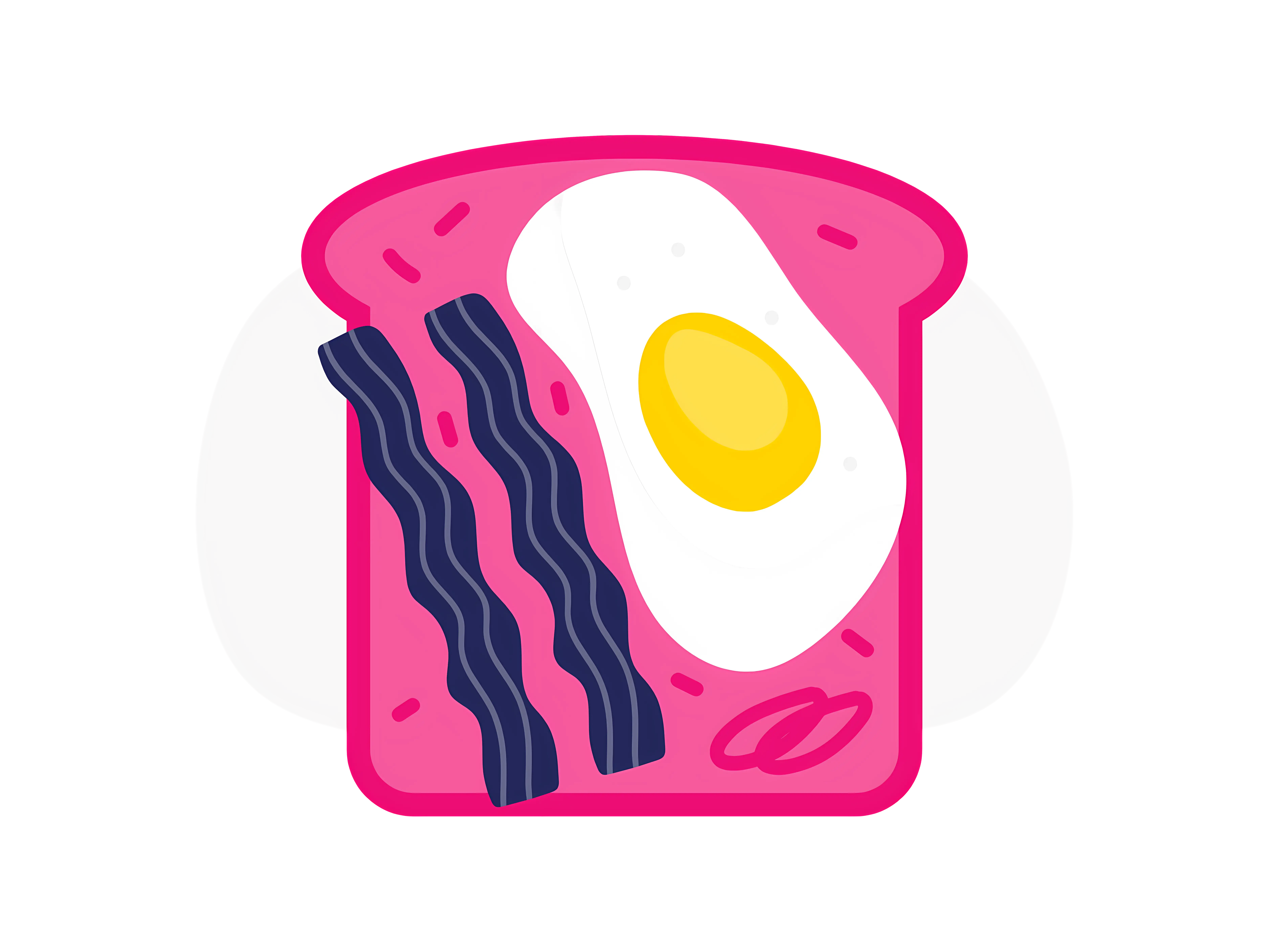 Breakfast Toast with Egg and Bacon