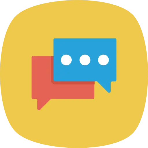 Speech Bubbles in Red and Blue