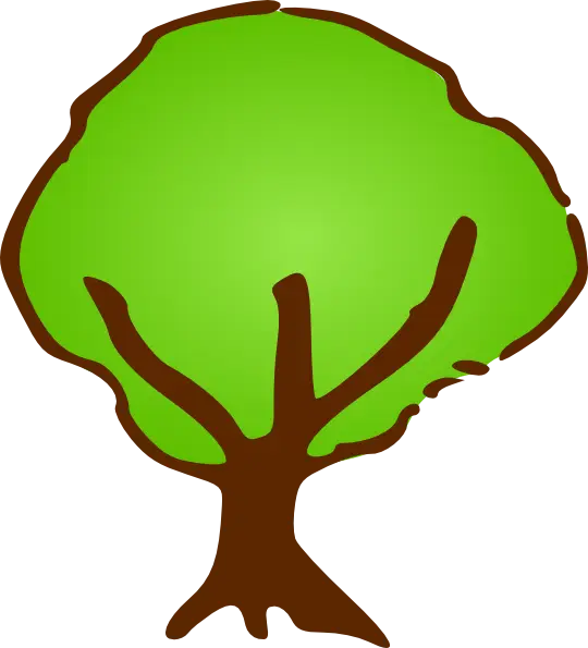 Green Cartoon Tree Illustration