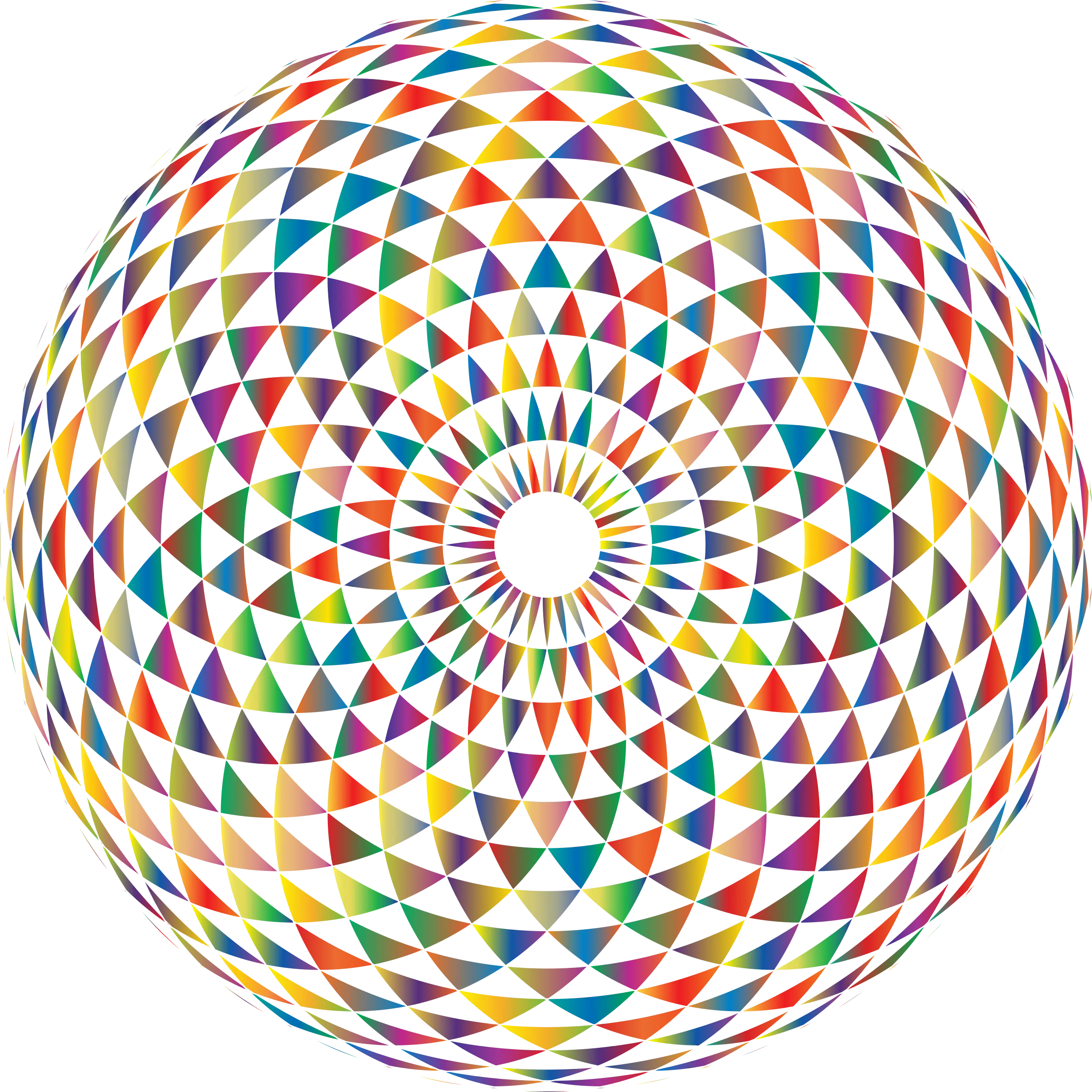 Colorful Geometric Sphere with Abstract Pattern