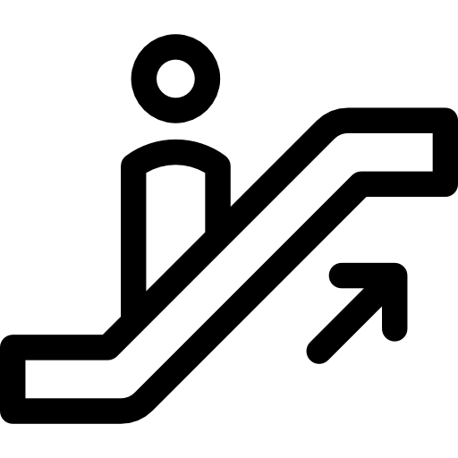Upward Escalator Symbol Icon