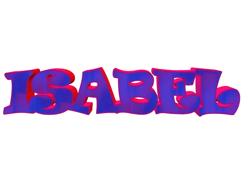 Colorful Text of Isabel