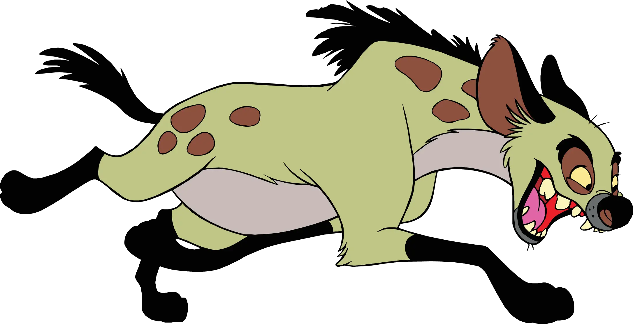 Running Cartoon Hyena