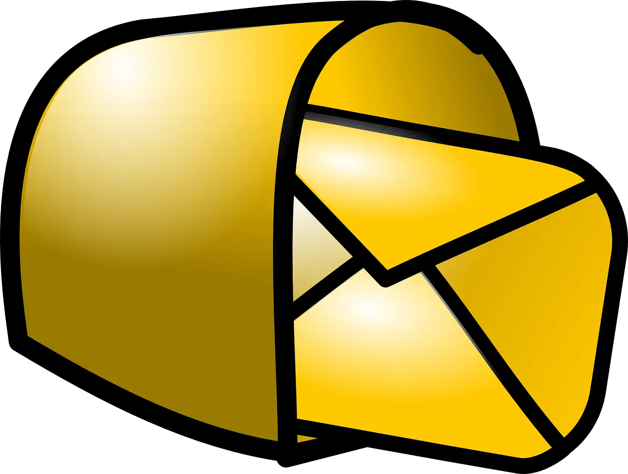 Yellow Envelope Icon for Communication