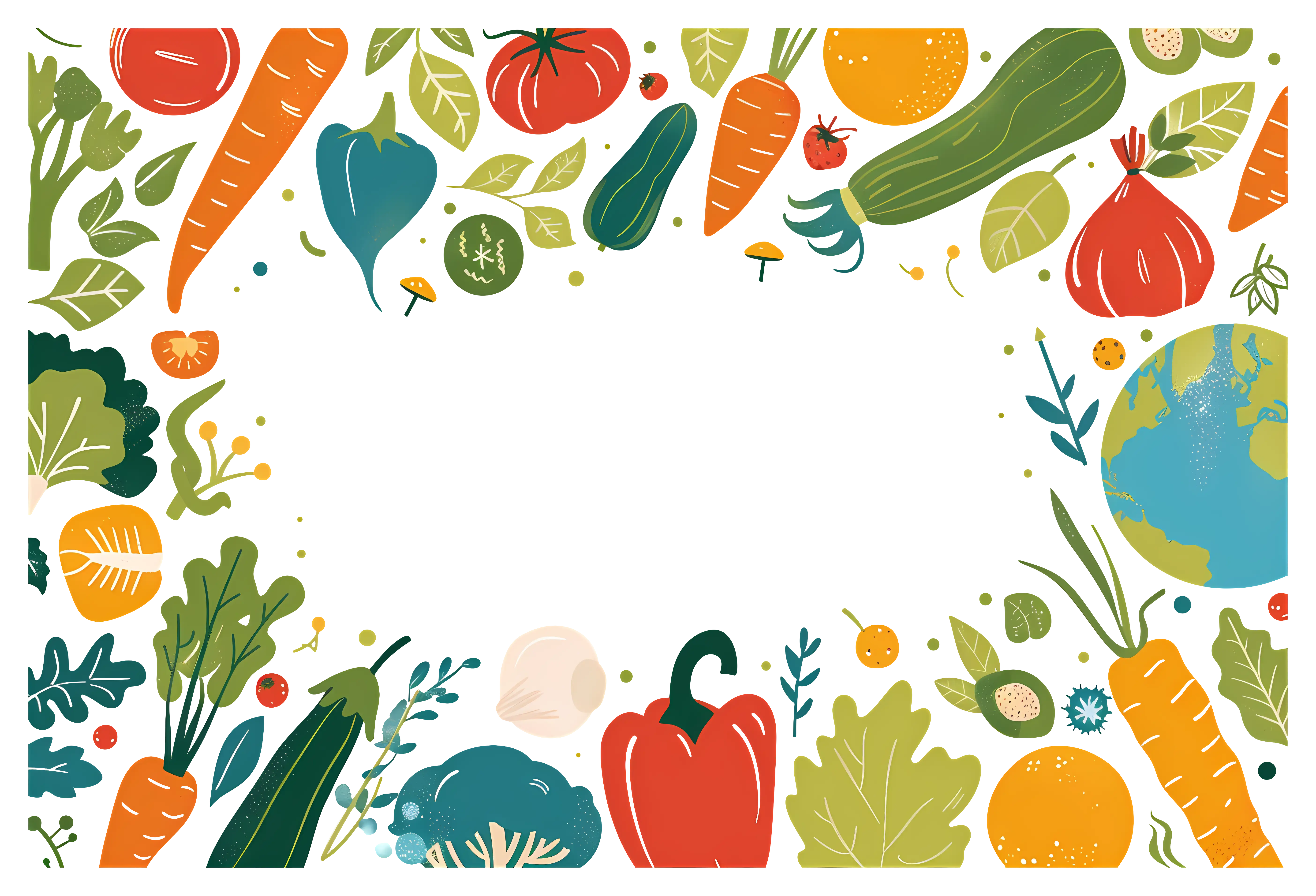 Vegetables Graphic Frame Illustration
