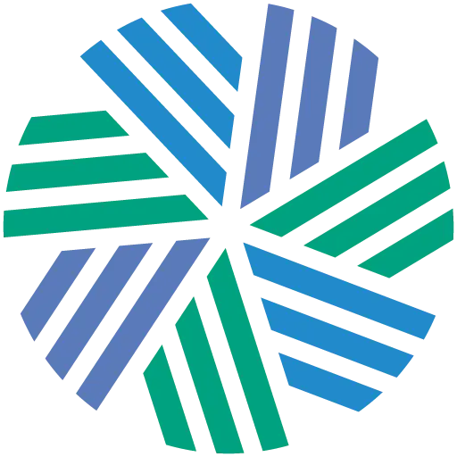 Blue and Green Abstract Company Logo